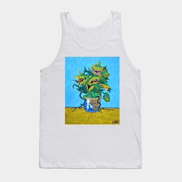 Total Eclipse of the Sunflowers Tank Top by redroachart